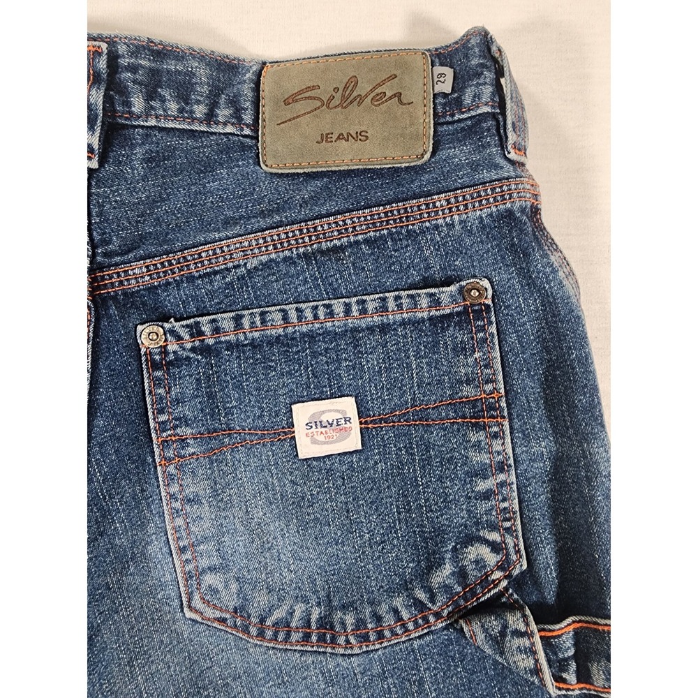 Silver Jeans Co Denim Shorts Womens 29 Carpenter Blue High Rise Vintage Y2K - Picture 9 of 10
